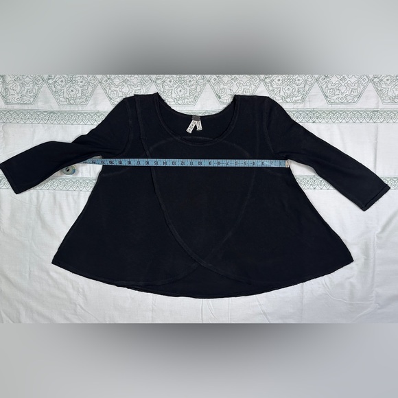 Free People We The Free Bonsai Tulip Hem 3/4 Tee - Black - XS - Picture 8 of 11